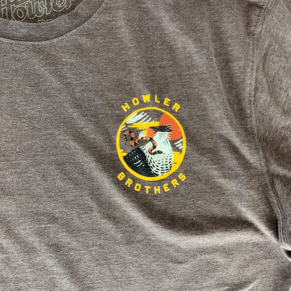 Howler Bros Brown Short Sleeve Crewneck Shirt Mens XL - Picture 4 of 6